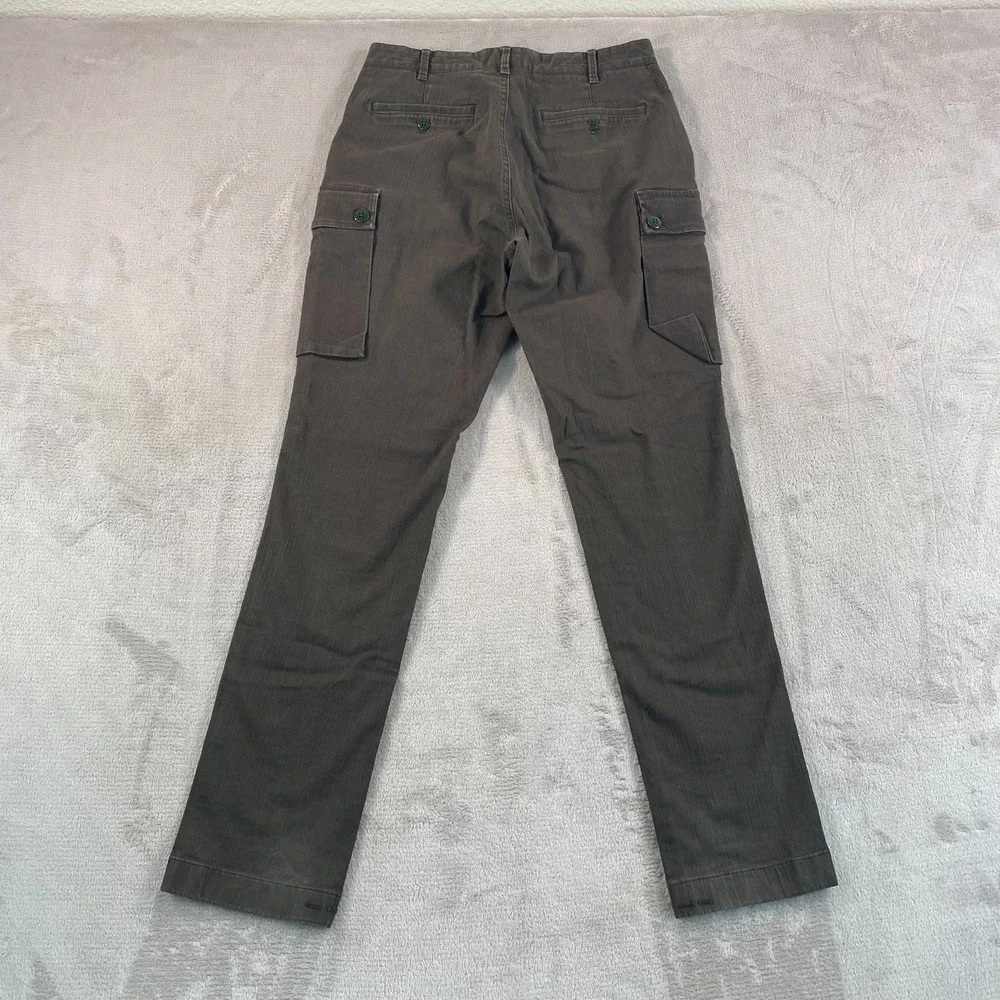Todd Snyder Cargo Pants Men 28x31 Olive Green Twill Minimalist Military Designer